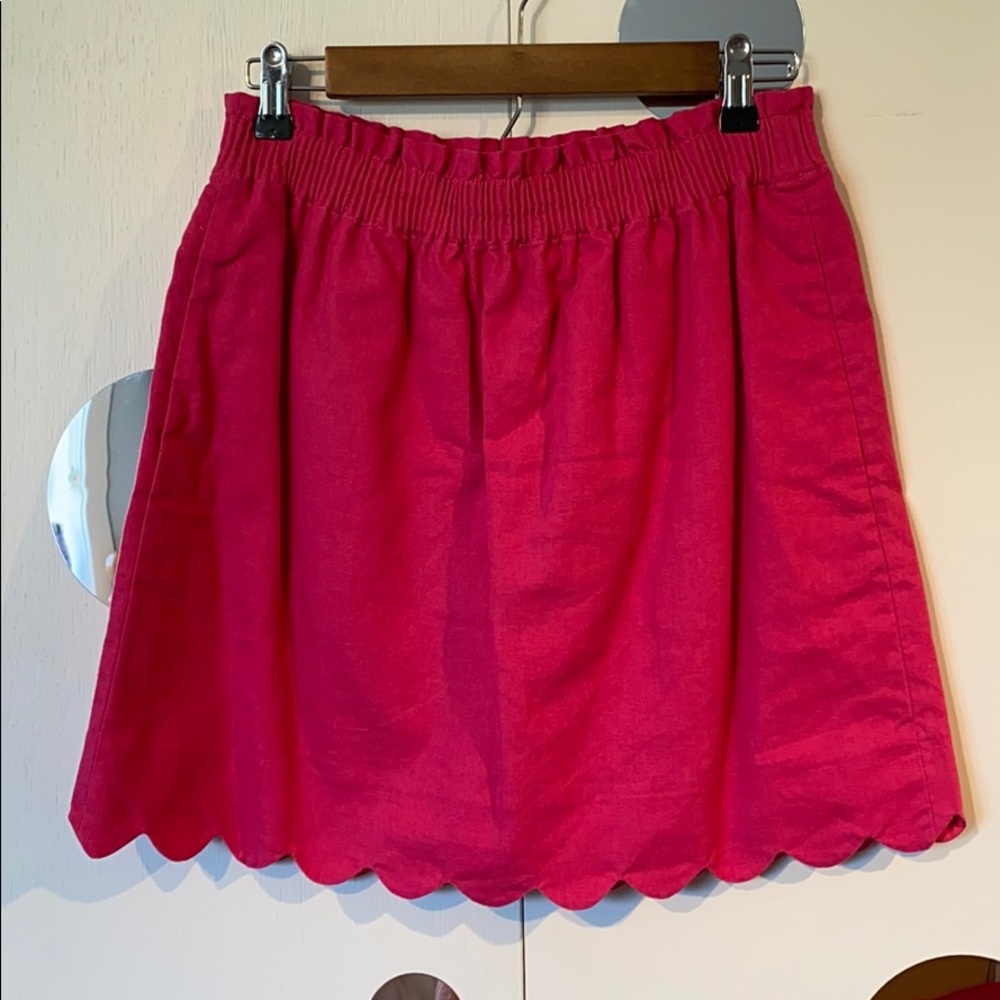 J Crew Scalloped Edged A Line Skirt